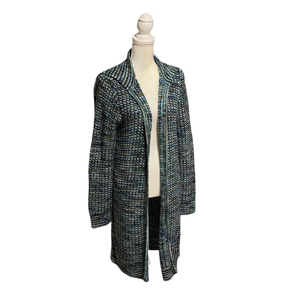 Peruvian Connection Sweaters - Peruvian Connection Avery Multicolored Open Front Cotton Cardigan L
